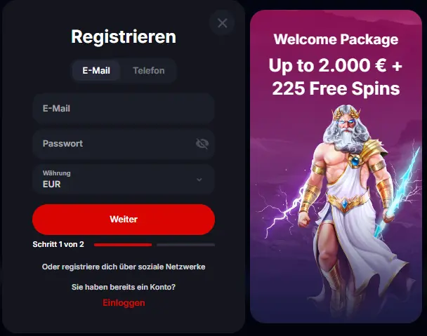 Yep casino register