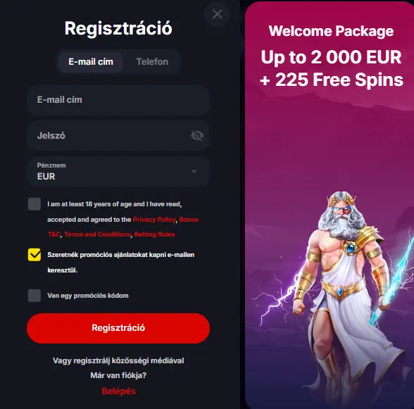 Yep casino register